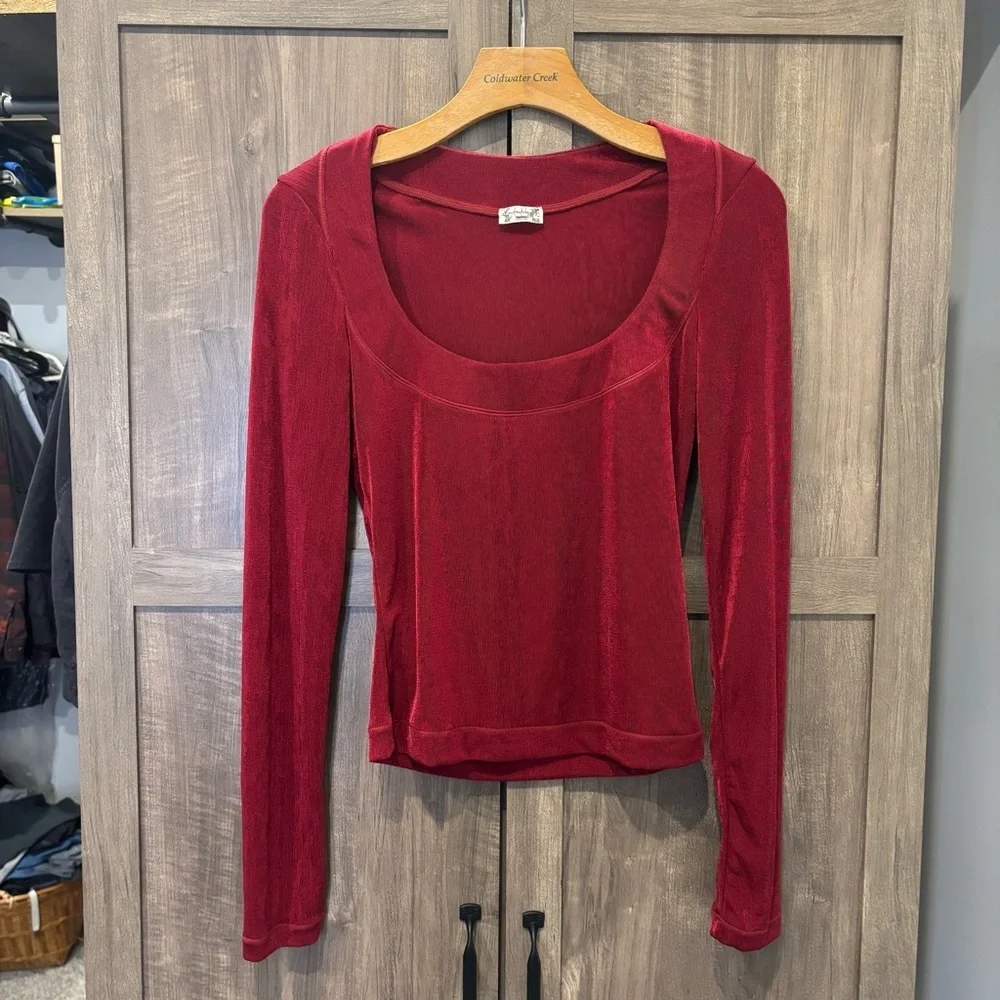 Free people intimately By The‎ Way Long Sleeve Top Small Red